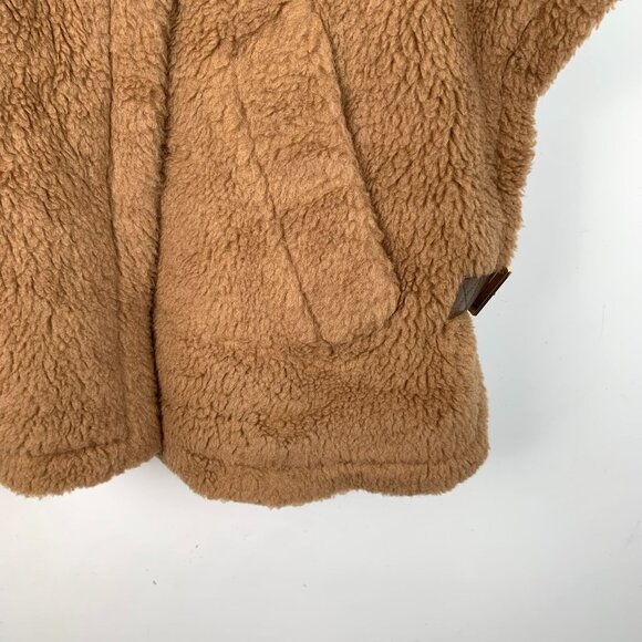 MaxMara Womens Camel Wool & Viscose Blend Teddy Coat - Picture 4 of 7
